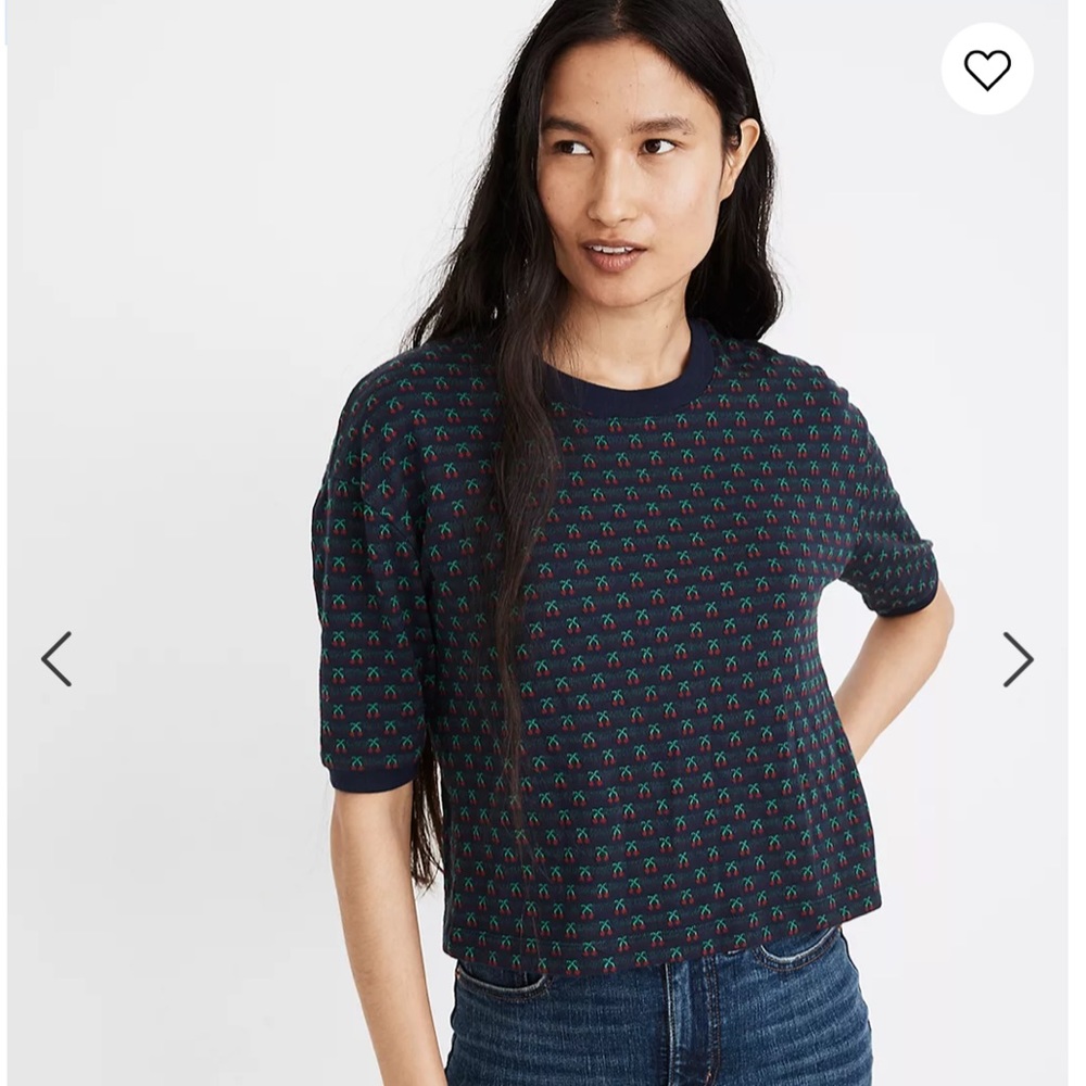 MADEWELL Cherry Jacquard Top